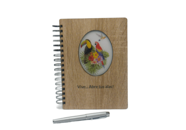 Cuaderno MDF Laminado. Tucan y Guacamayo Colombiano